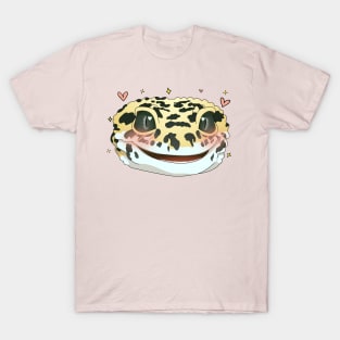 Kawaii Leopard Gecko Face T-Shirt